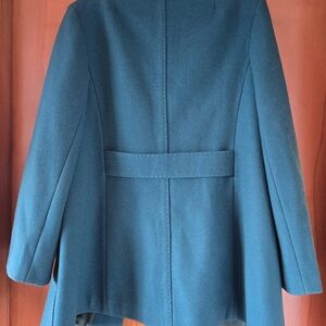Teal wool peacoat